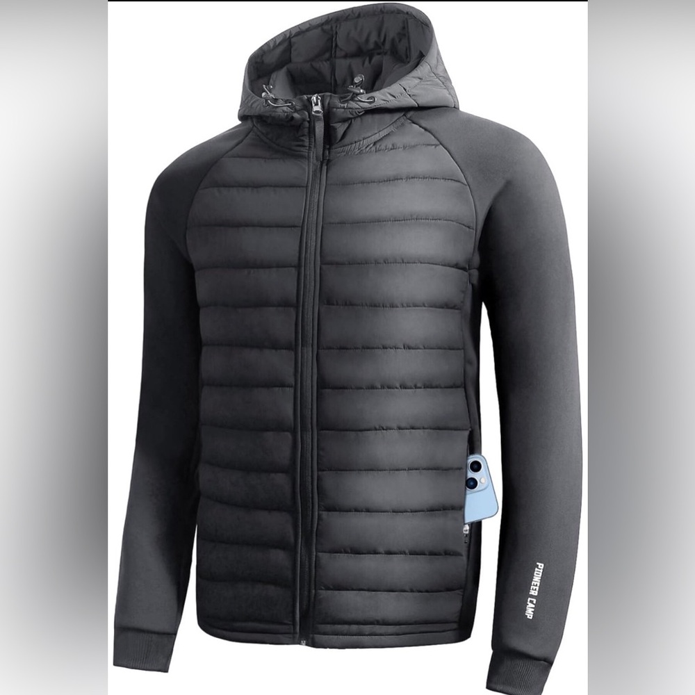 NWT Pioneer Camp Men's Running Jacket Lightweight Puffer Jacket Hybrid Winter